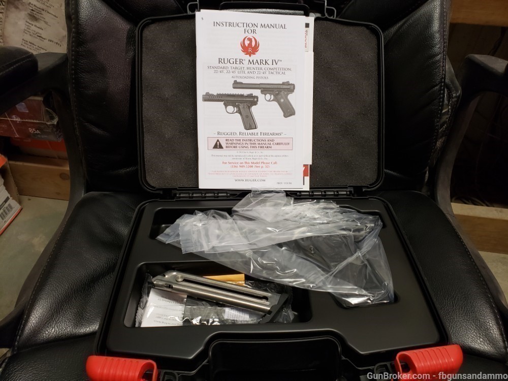 IN STOCK! NEW RUGER MKIV 22/45 TACTICAL .22 4.4 MARK IV THREADED 22 45 TB-img-1