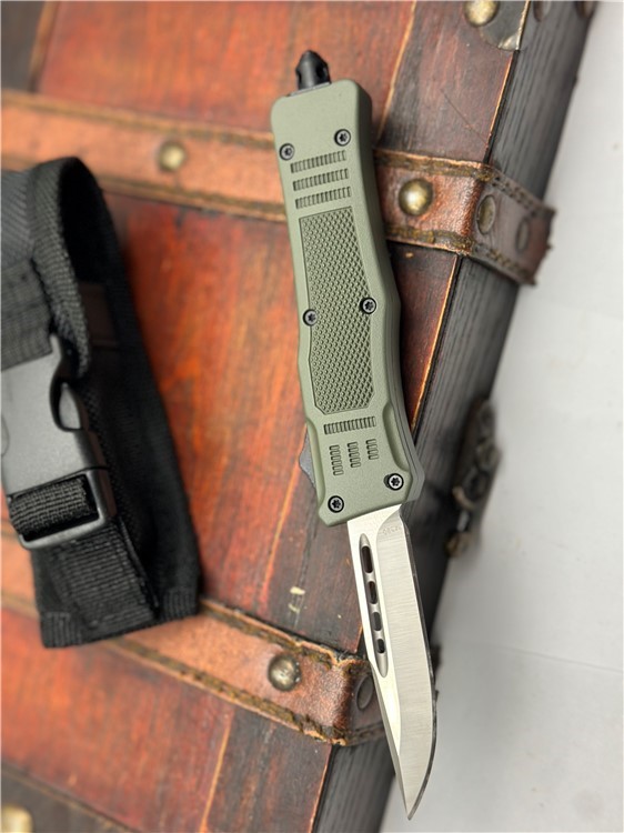 Custom Duracoat M390 steel Blade OTF Knife -img-4
