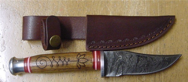 Damascus  Wood Handle Knife DM805-img-0