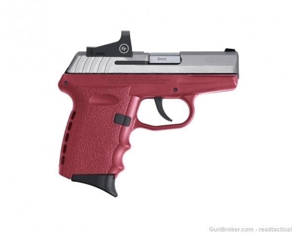 SCCY Industries CPX-2 RD 9mm Luger 3.10" 10+1 Stainless Steel Slide Crimson-img-0