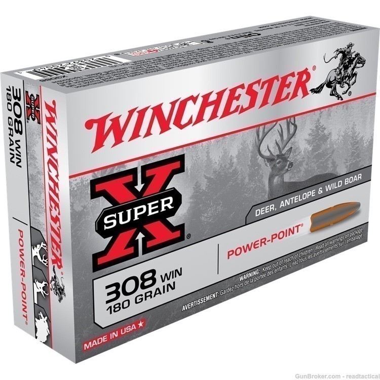 1 Box of 20 rds of Winchester Super X .308 Win. 180gr.-img-0