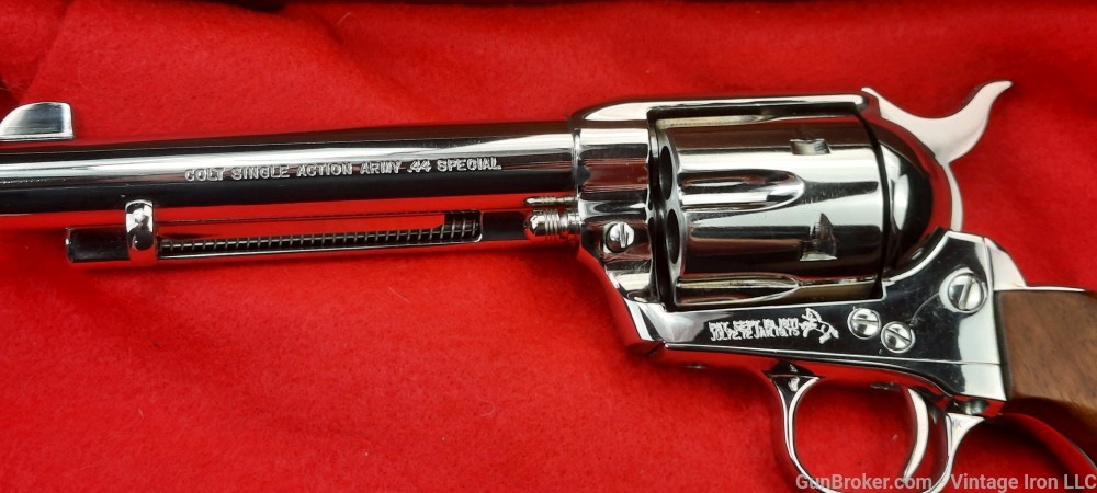 Colt Single Action Army *SAA* .44 SPEC. &.44-40 CYL. NICKEL 5.5" & CASE! -img-27