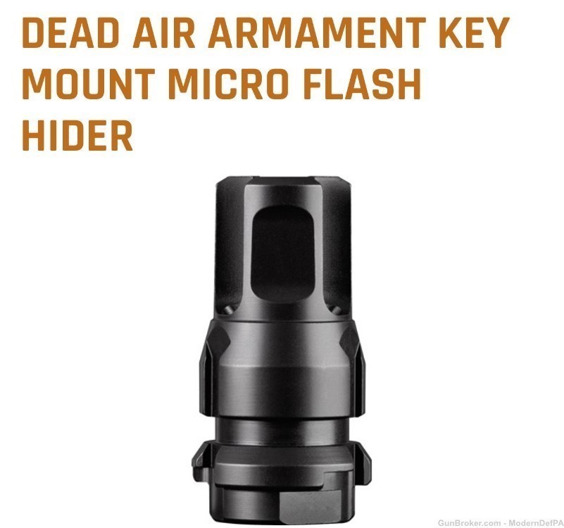 Dead Air Key Micro Flash Hider 1/2x28 5.56 AR15 Mount NEW TELFORD PA-img-0