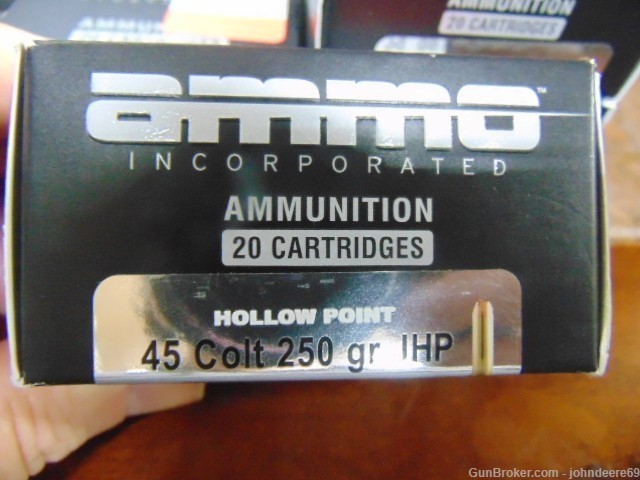 AMMO INC 45 COLT IN 250 GRAIN JHP * 140 TOTAL ROUNDS *-img-1