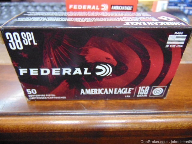FEDERAL AMERICAN EAGLE IN 38 SPECIAL 158 GRAIN LRN *150 TOTAL ROUNDS *-img-1