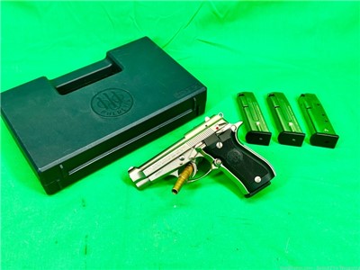 MINT Beretta 84FS Cheetah 84 FS .380 INOX finish Italian Made in box 4 mags