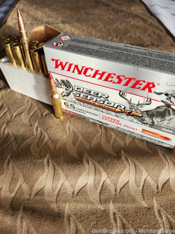 Factory New Winchester 125gr. Copper Impact XP 6.5 Creedmoor ammo-img-0