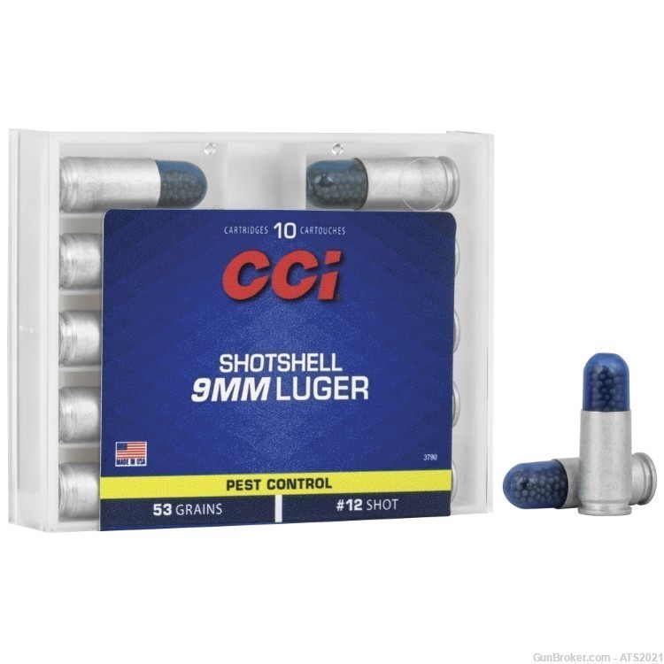 CCI Shotshell 3790 | 9mm | #12 Shot Size | 53 Grain | 10 rds -img-0