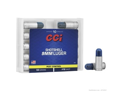 CCI Shotshell 3790 | 9mm | #12 Shot Size | 53 Grain | 10 rds 