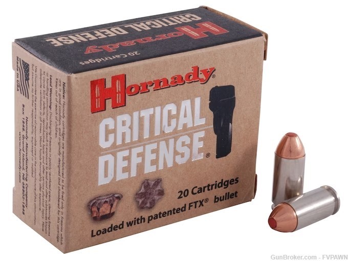 3 BOXES 6- RDs Hornady Critical Defense Ammunition 40 S&W 165 Grain FTX-img-0