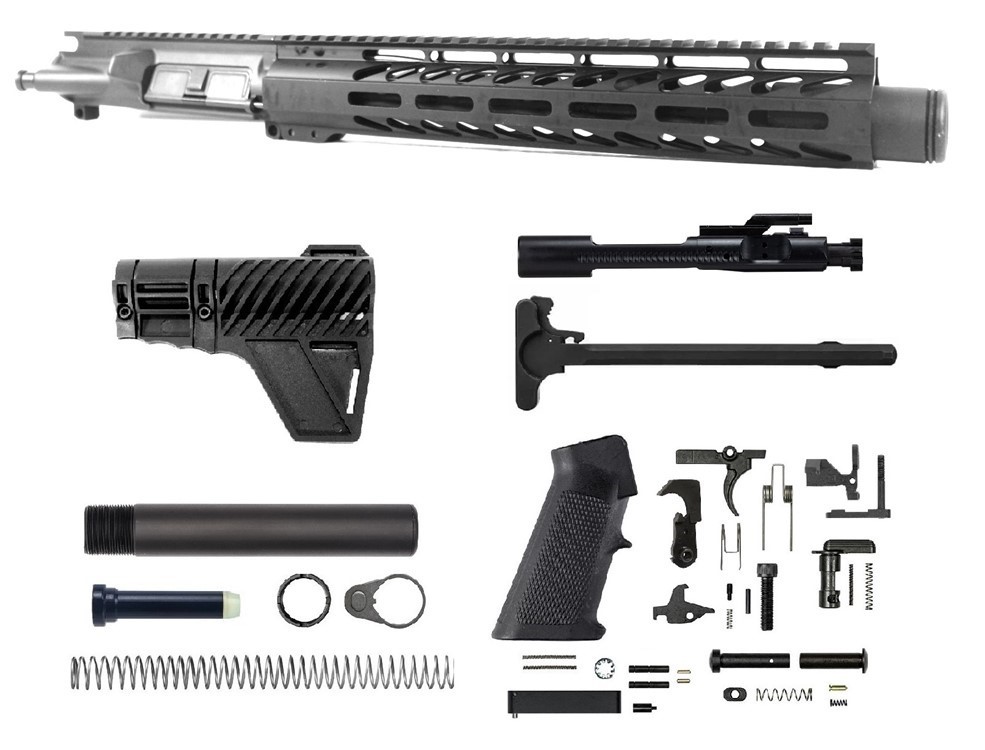 PRO2A TACTICAL 10.5 inch AR-15 5.56 NATO Melonite Upper w/Can Complete Kit-img-0