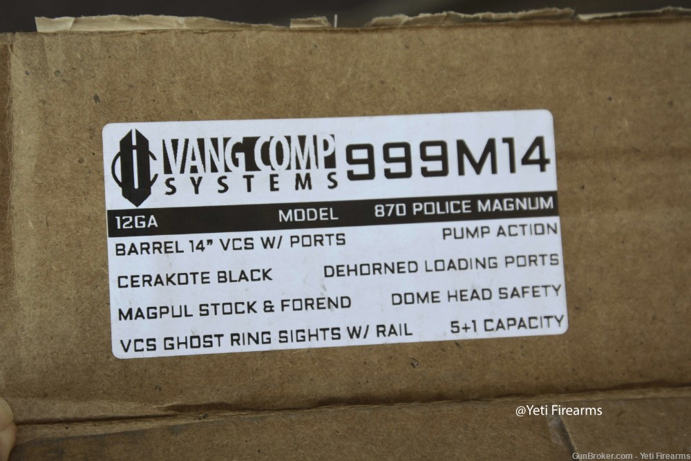 Vang Comp Remington 870 Police Magnum 12 SBS 14" NFA 999M14 VC999M14 Black-img-9