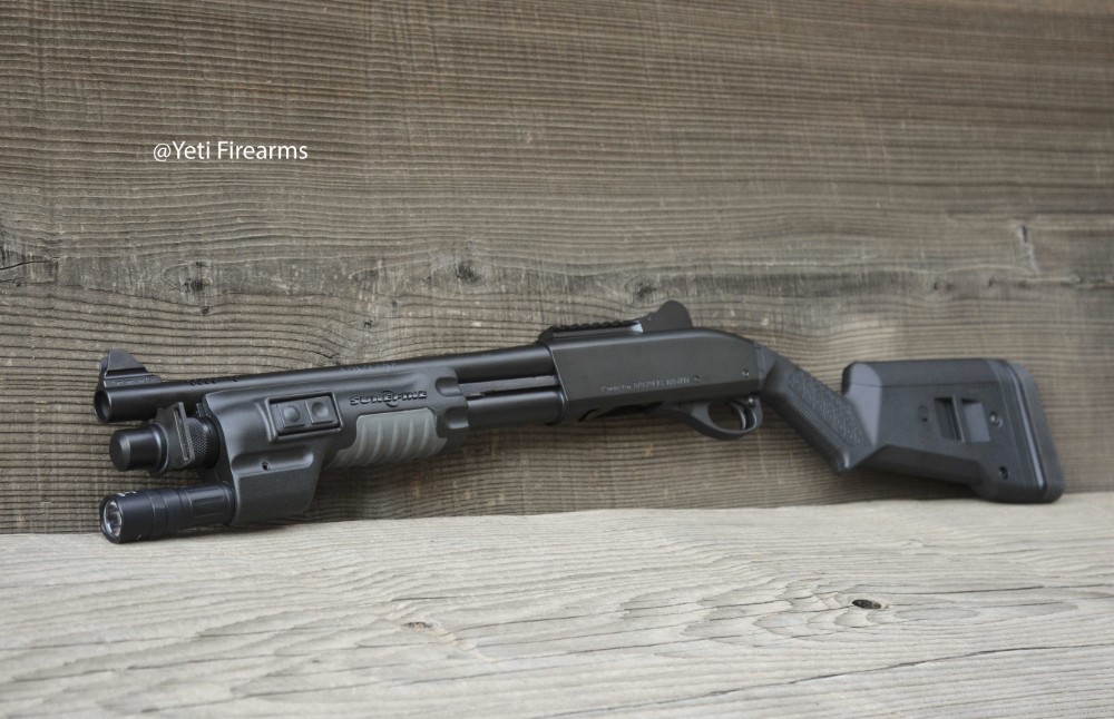 Vang Comp Remington 870 Police Magnum 12 SBS 14" NFA 999M14 Surefire Black-img-2