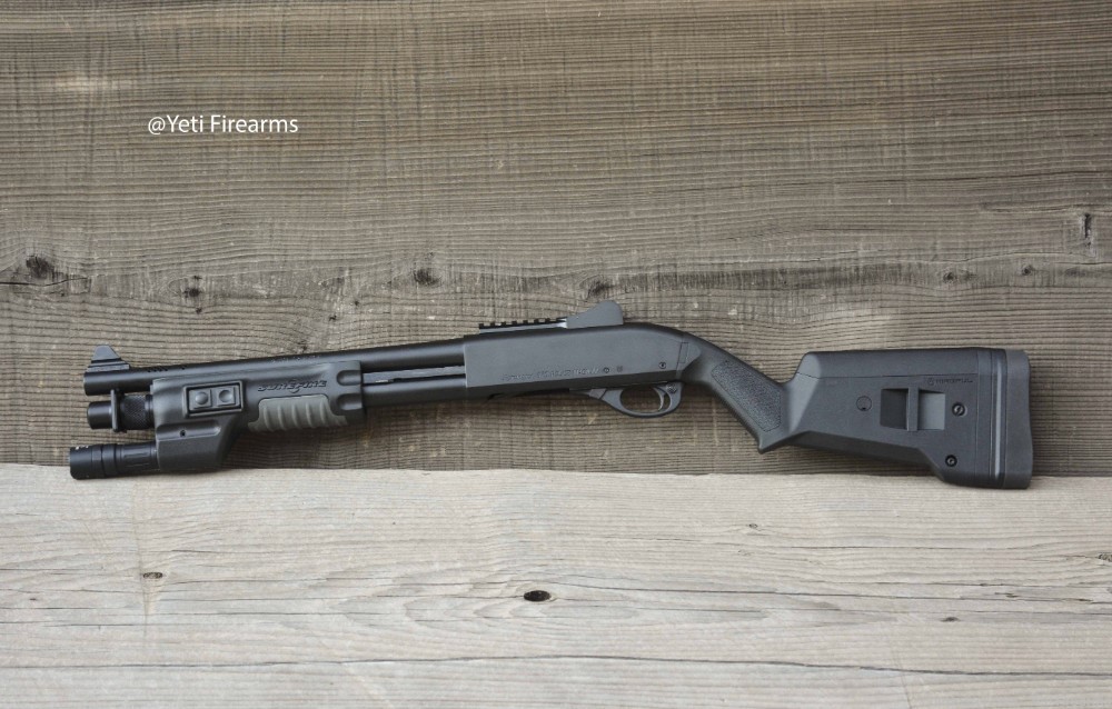 Vang Comp Remington 870 Police Magnum 12 SBS 14" NFA 999M14 Surefire Black-img-4