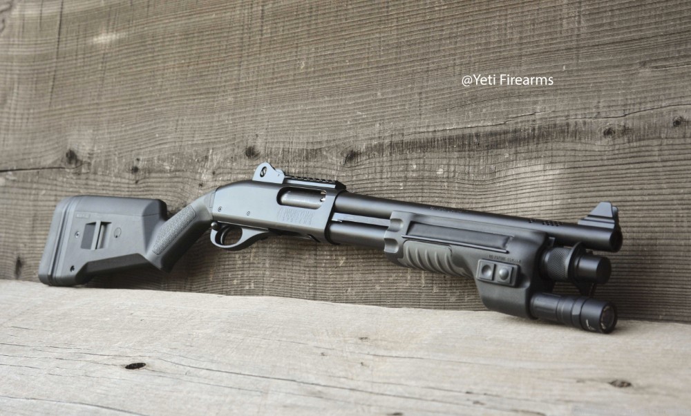 Vang Comp Remington 870 Police Magnum 12 SBS 14" NFA 999M14 Surefire Black-img-1