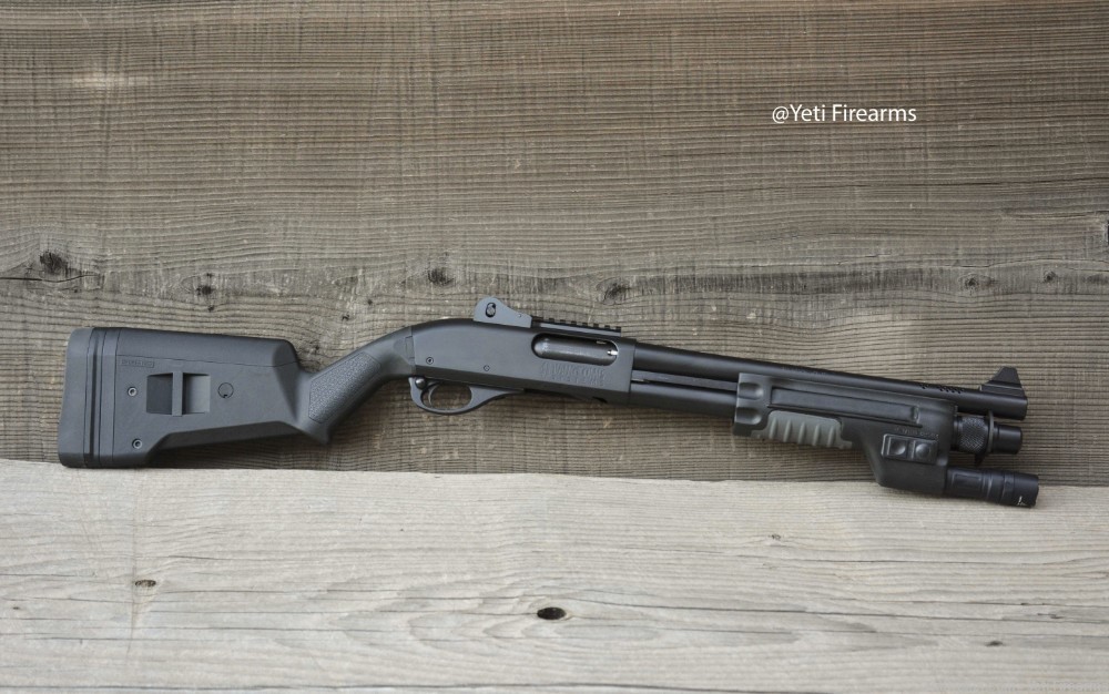 Vang Comp Remington 870 Police Magnum 12 SBS 14" NFA 999M14 Surefire Black-img-3