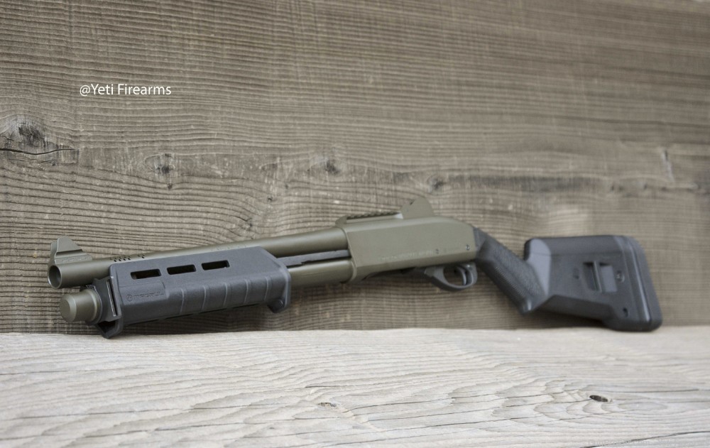 Vang Comp Remington 870 Police Magnum 12 SBS 14" NFA 999M14 Olive Drab OD-img-1