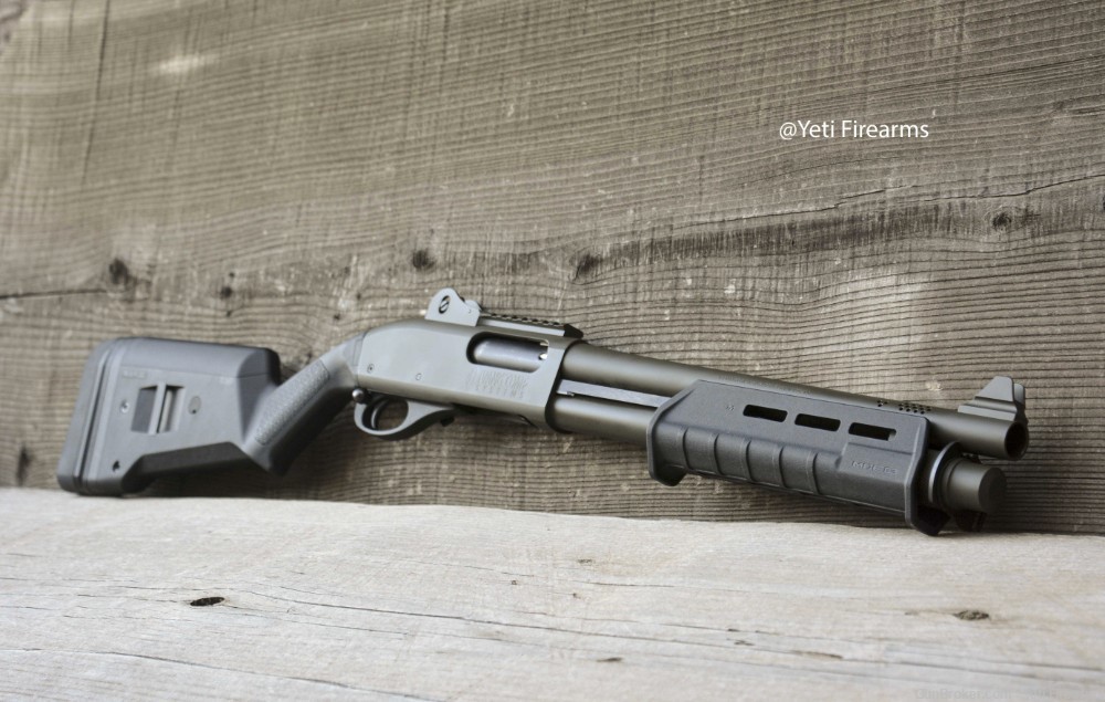 Vang Comp Remington 870 Police Magnum 12 SBS 14" NFA 999M14 Olive Drab OD-img-2