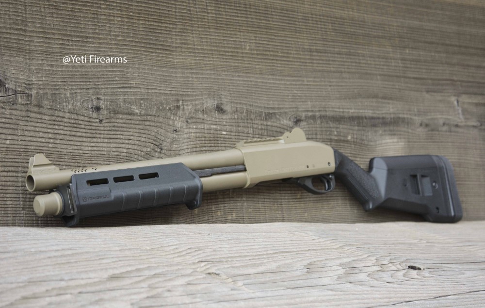 Vang Comp Remington 870 Police Magnum 12 Gauge SBS 14" NFA 999M14 FDE-img-1