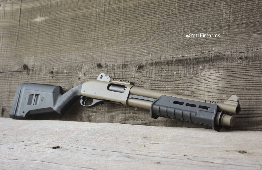 Vang Comp Remington 870 Police Magnum 12 Gauge SBS 14" NFA 999M14 FDE-img-2