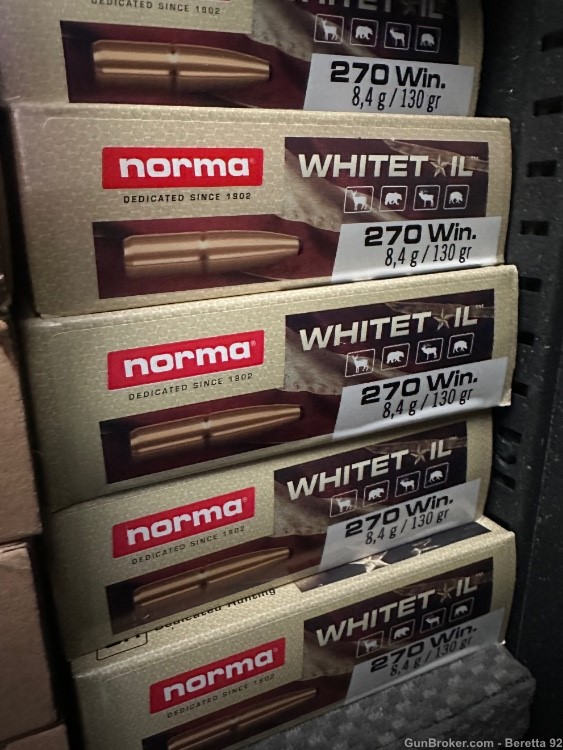 270 win Norma 130gr 5 boxes of 20 100rd total-img-0