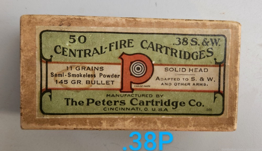 Peters Vintage .38 S&W - Full box-img-0