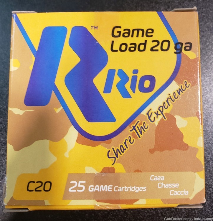 25 Rounds Rio 20 Gauge Game Load 3x3 Buck Shot 3/4oz 1345fps 2.75” RB209-img-1