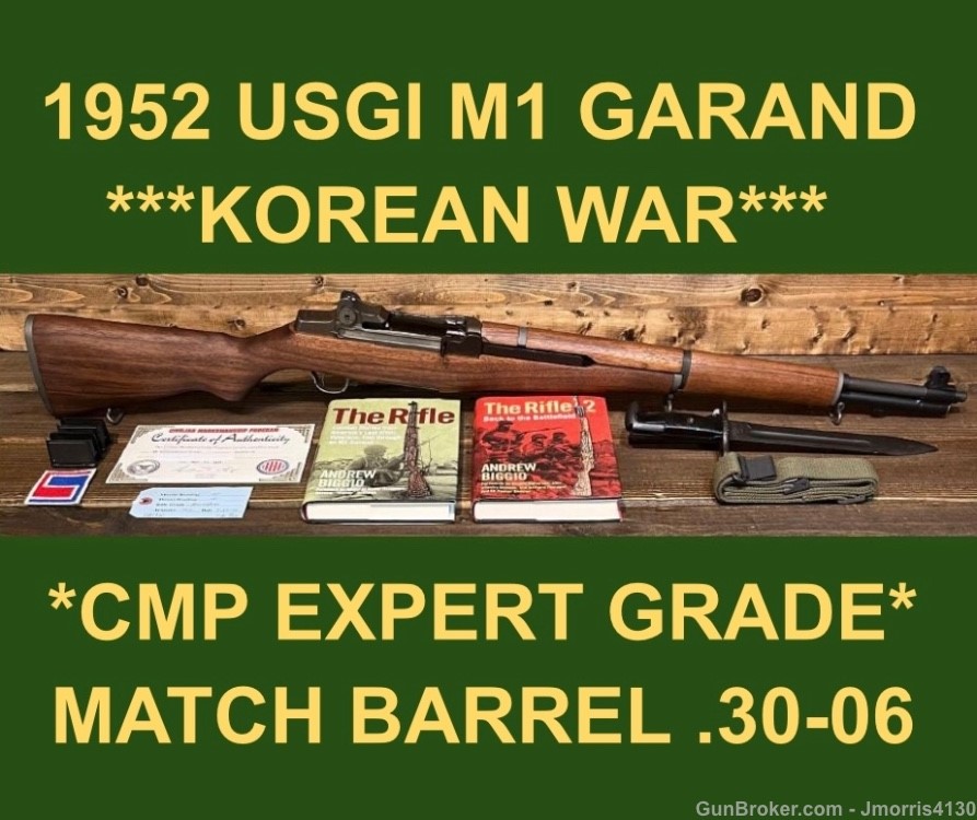 M1 GARAND SPRINGFIELD 1952 CMP EXPERT GRADE .30-06 GARAND BEAUTY EXTRAS-img-0