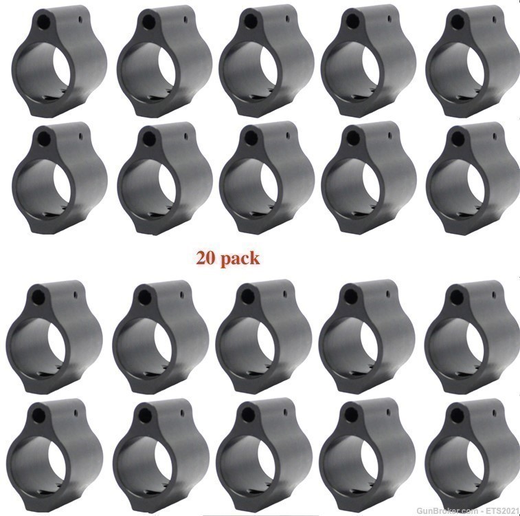Micro Low Profile Steel .750 Gas block 20 packs roll piny included-img-0
