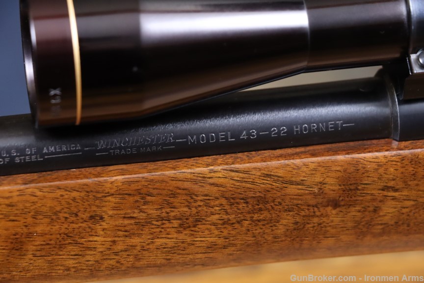 Excellent Winchester Model 43 22 Hornet Made 1951 Leupold Scope C&R -img-24