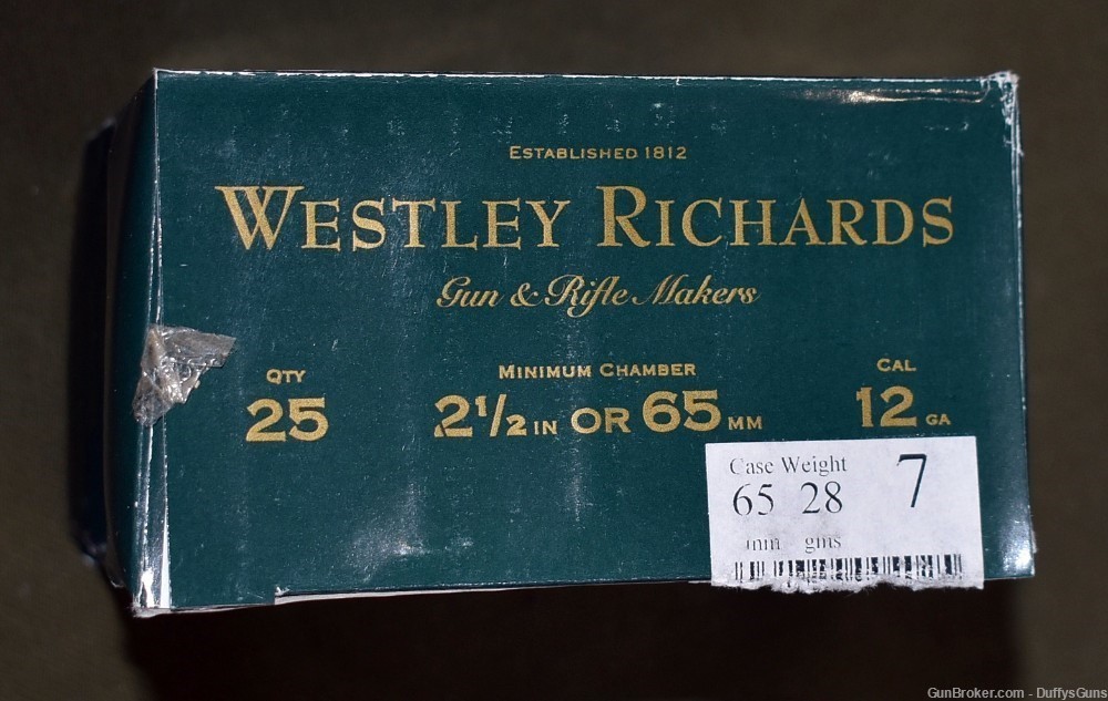 Westley Richards 12ga Shotgun Shells 2.5" 65mm-img-1