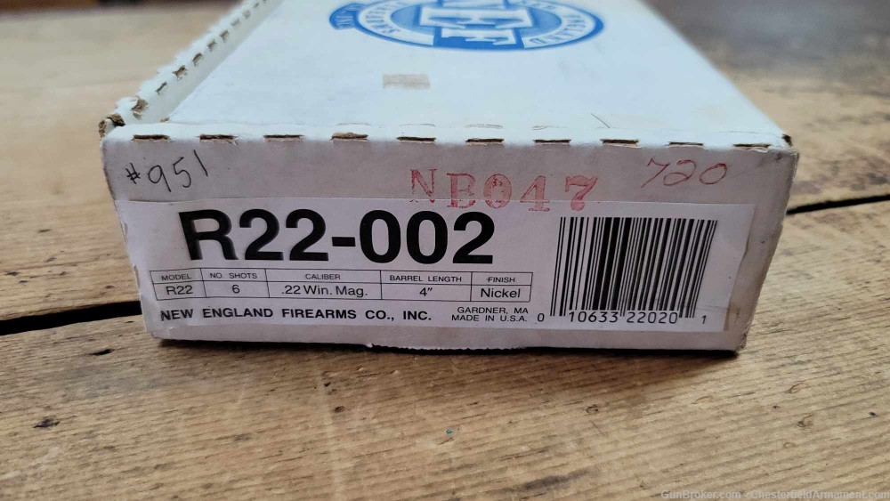 NEF New England Firearms Model R22 22WMRF 22Mag Revolver Stainless w/Box-img-2