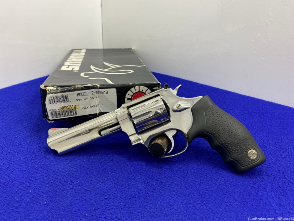 Taurus 94 .22 LR Stainless 4" *BEAUTIFUL BRIGHT STAINLESS* Excellent Piece-img-2