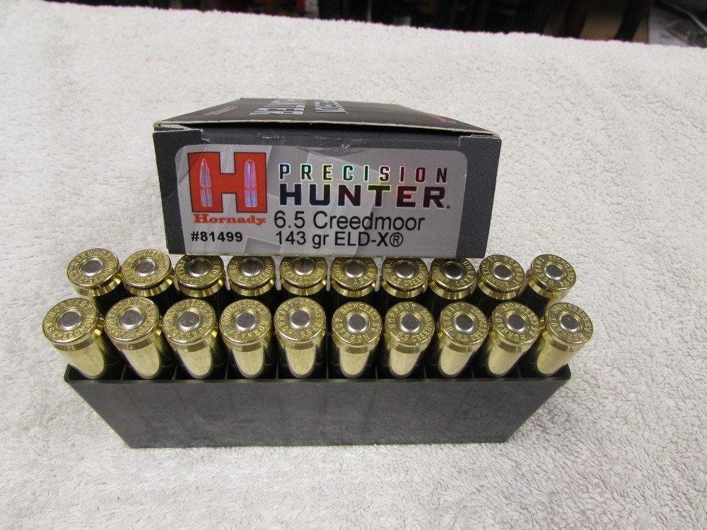 Hornady 6.5 Creedmoor 143 gr ELD-X Precision Hunter ammo 81499-img-0