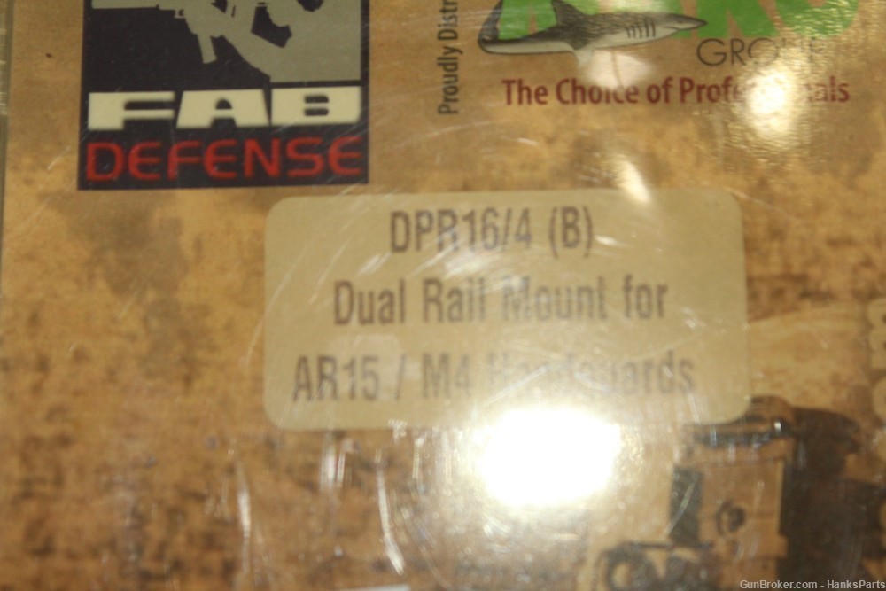Dual Rail Mount for AR15 / M4 Handguards     DPR16/4  Fab Defense-img-1