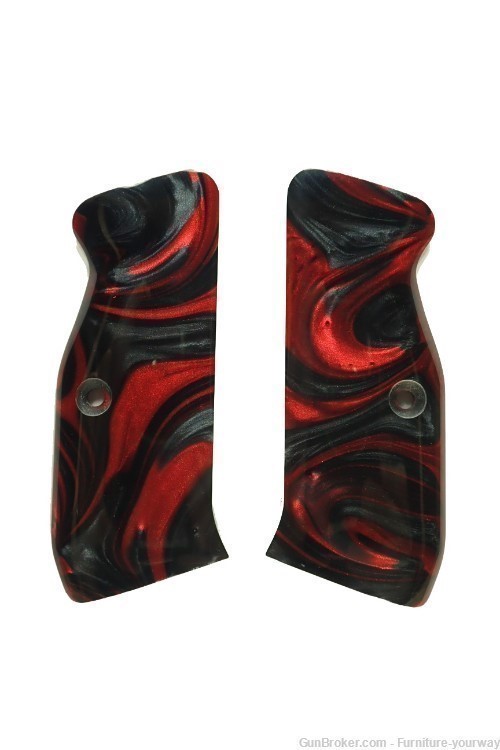 Black & Red Pearl CZ-75 grips-img-0