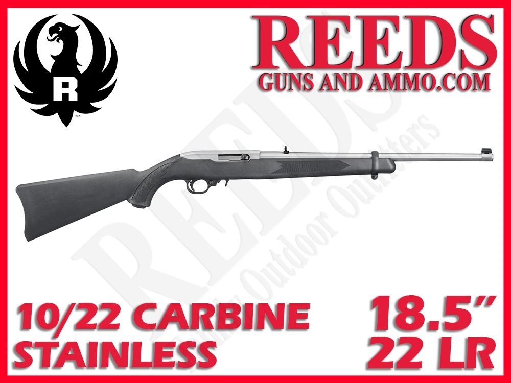 Ruger 10/22 Carbine Stainless Black 22 LR 18.5in 10Rd 1256-img-0