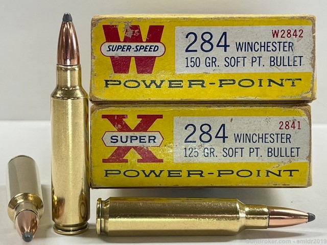 40 Rds Winchester 284 WIN 150gr. & 125gr. Power-Point Nice!-img-0