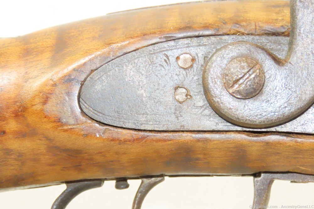 Antique A.G. BISHOP Signed Half-Stock .40 Caliber Percussion LONG RIFLE    -img-6