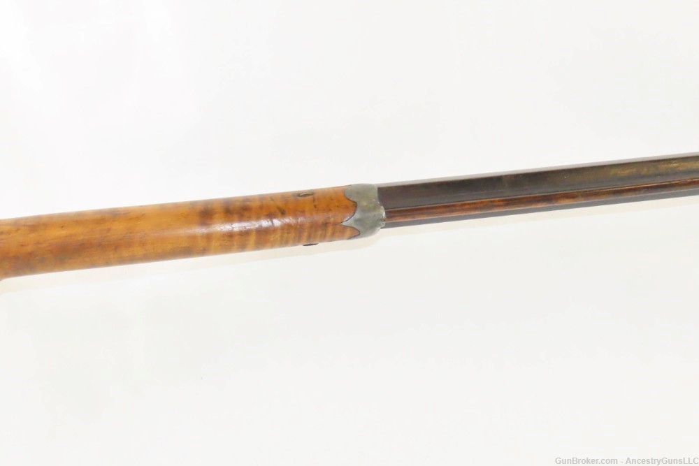 Antique A.G. BISHOP Signed Half-Stock .40 Caliber Percussion LONG RIFLE    -img-8