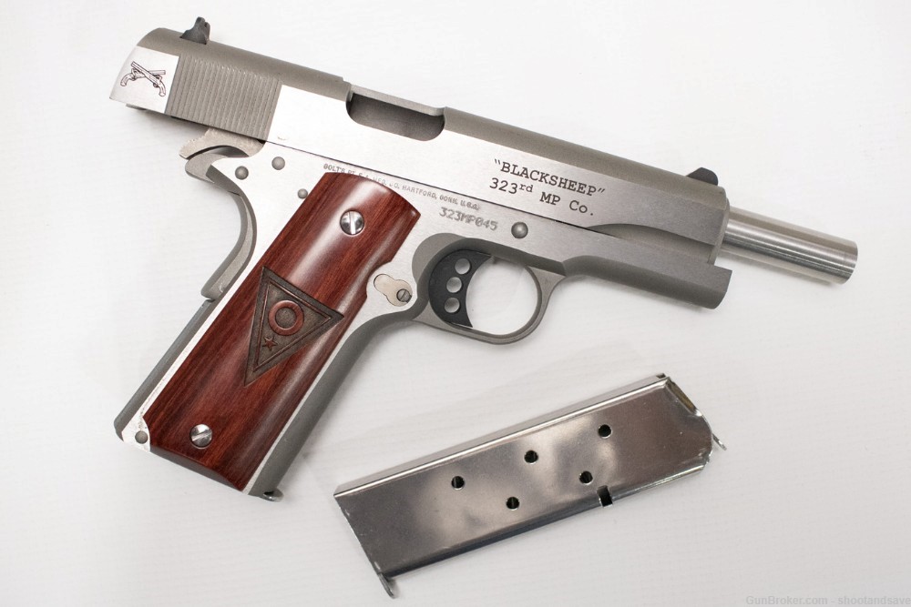 Colt M1991A1 Custom "Blacksheep" 323rd MP Co. OEF .45ACP Pistol-img-13