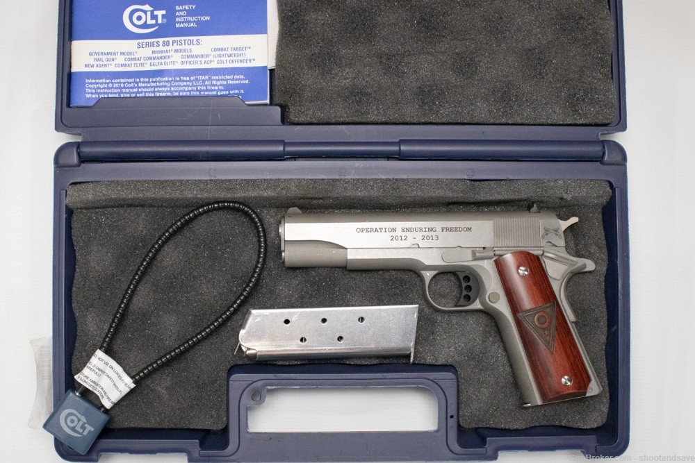 Colt M1991A1 Custom "Blacksheep" 323rd MP Co. OEF .45ACP Pistol-img-1