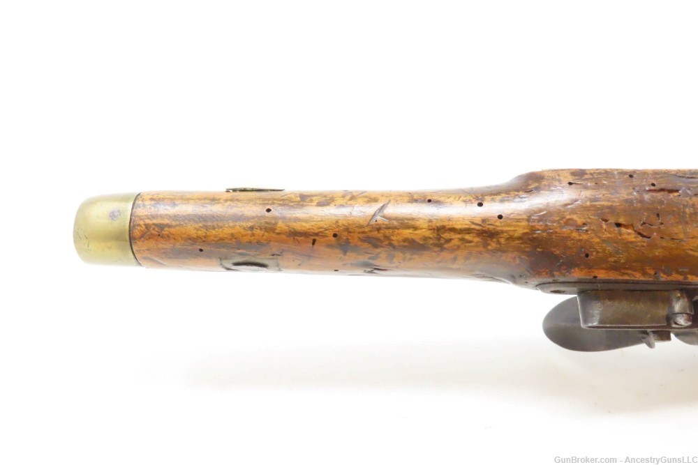 Early-1800 Antique LIEGE Martial Size FLINTLOCK Pistol .65 Caliber European-img-12