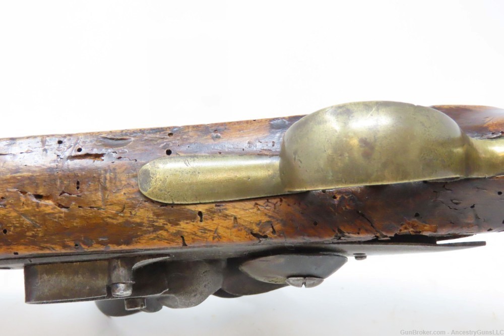 Early-1800 Antique LIEGE Martial Size FLINTLOCK Pistol .65 Caliber European-img-11