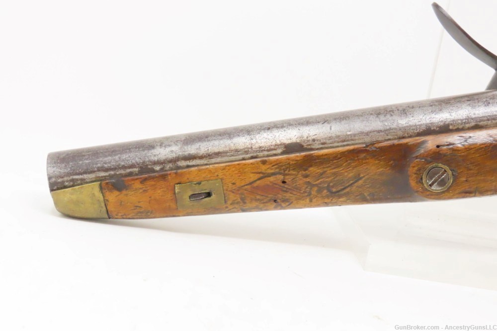Early-1800 Antique LIEGE Martial Size FLINTLOCK Pistol .65 Caliber European-img-16