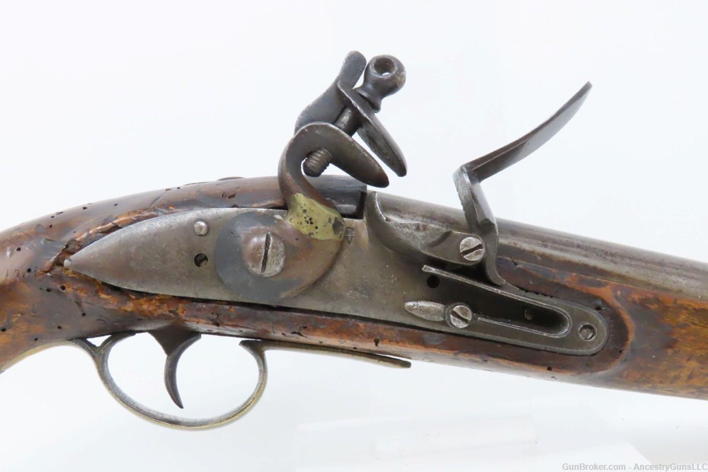 Early-1800 Antique LIEGE Martial Size FLINTLOCK Pistol .65 Caliber European-img-3