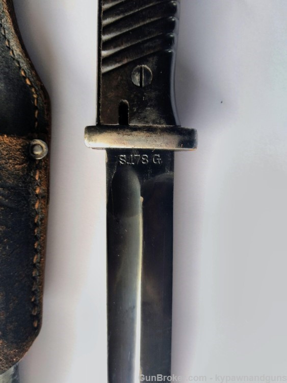1935 Mauser 98K Bayonet S/178 G Marked with Sheath and Frog-img-3