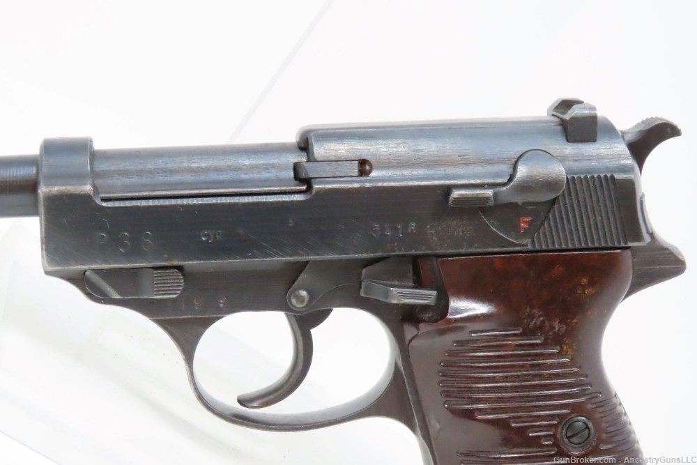 WORLD WAR II German SPREEWERKE “cyq” Code P.38 Semi-Auto Pistol C&R-img-7