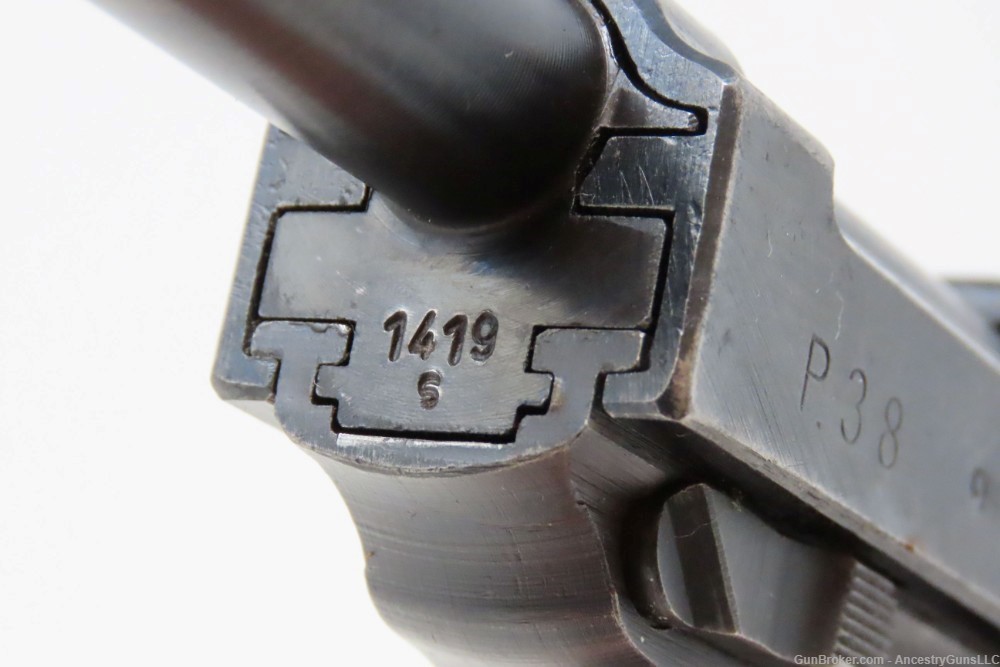WORLD WAR II German SPREEWERKE “cyq” Code P.38 Semi-Auto Pistol C&R-img-11