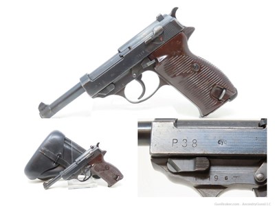 WORLD WAR II German SPREEWERKE “cyq” Code P.38 Semi-Auto Pistol C&R